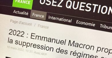 Page d'accueil du site RT France