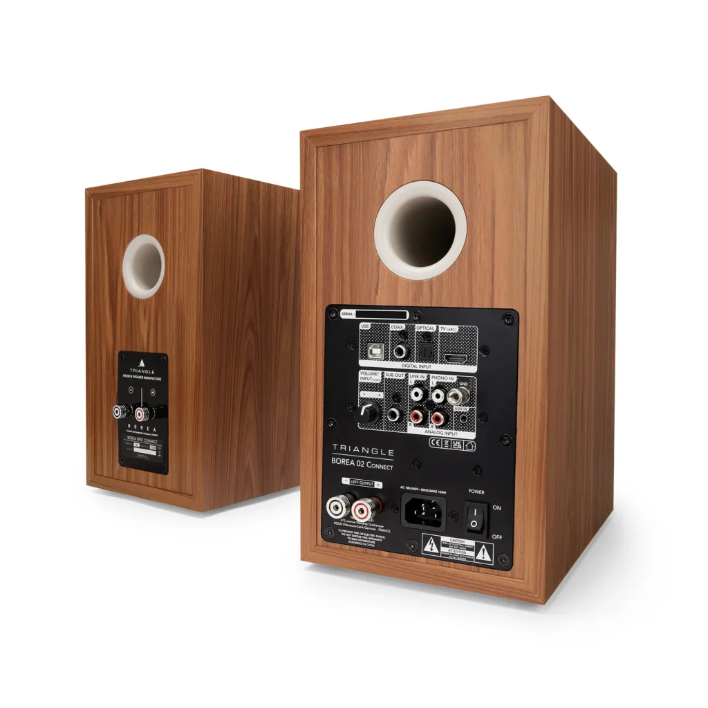 Vue arrière des enceintes bluetooth Triangle Borea BR02 Connect 